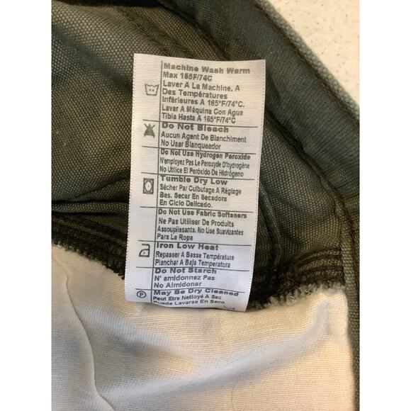 Carhartt Men's 34x32 Moss Green FR Loose Straight Canvas Pants Workwear K27-10 - Picture 9 of 10